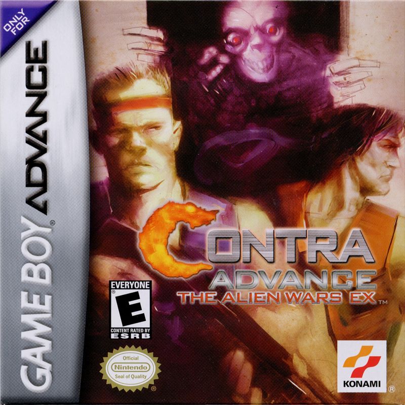 Contra Advance Alien Wars box art for GameBoy Advance